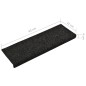 vidaXL Treppenmatten 10 Stk. Schwarz 65x21x4 cm Nadelvlies vidaXL Treppenmatten 10 Stk. Schwarz 65x21x4 cm Nadelvlies