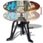 vidaXL Beistelltisch Altholz Gusseisen 60x(42-63) cm vidaXL Beistelltisch Altholz Gusseisen 60x(42-63) cm