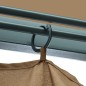 Pavillon mit Vorhang 400x300 cm Taupe Aluminium Pavillon mit Vorhang 400x300 cm Taupe Aluminium