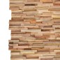 3D-Wandverkleidung 10 Stk. 1,08 m² Massivholz Teak 3D-Wandverkleidung 10 Stk. 1,08 m² Massivholz Teak