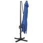 Ampelschirm mit Mast und LED Azurblau 300 cm Ampelschirm mit Mast und LED Azurblau 300 cm