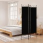 3-tlg. Paravent Schwarz 120x200 cm Stoff 3-tlg. Paravent Schwarz 120x200 cm Stoff