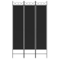 3-tlg. Paravent Schwarz 120x200 cm Stoff 3-tlg. Paravent Schwarz 120x200 cm Stoff