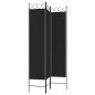 3-tlg. Paravent Schwarz 120x200 cm Stoff 3-tlg. Paravent Schwarz 120x200 cm Stoff