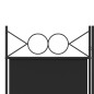 3-tlg. Paravent Schwarz 120x200 cm Stoff 3-tlg. Paravent Schwarz 120x200 cm Stoff