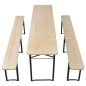 vidaXL Biertisch mit 2 Bänken Klappbar 220 cm Tannenholz vidaXL Biertisch mit 2 Bänken Klappbar 220 cm Tannenholz