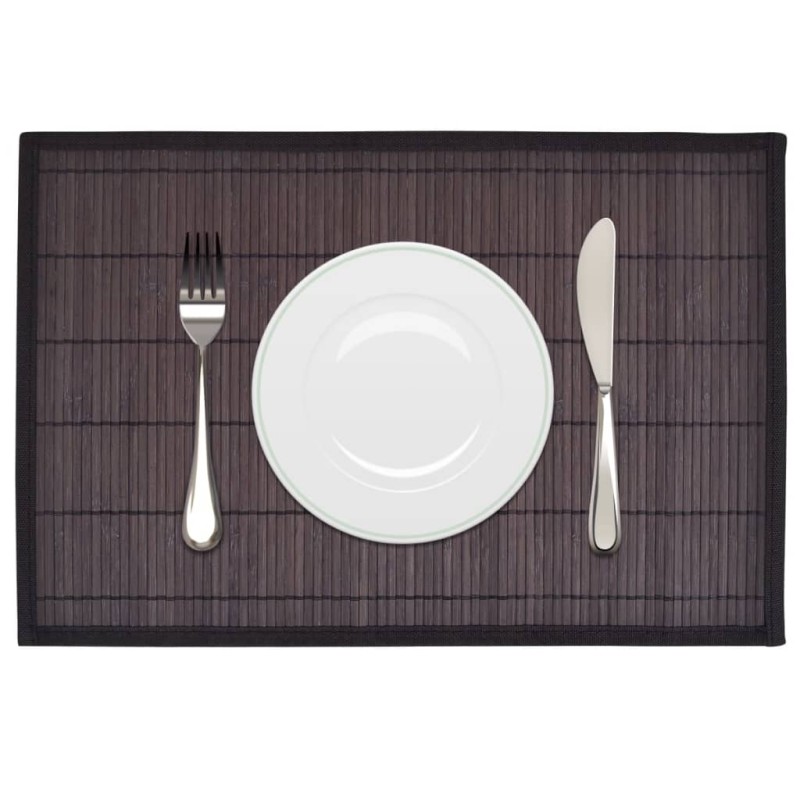 6 Bambus-Platzdeckchen 30 x 45 cm Dunkelbraun 6 Bambus-Platzdeckchen 30 x 45 cm Dunkelbraun