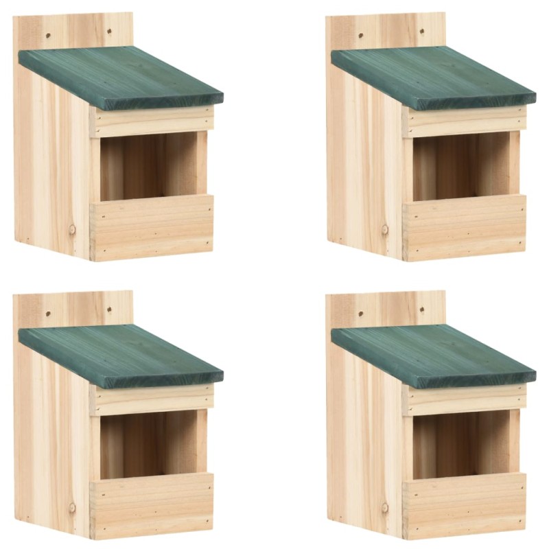 Vogelhäuser 4 Stk. 12x16x20 cm Tannenholz Vogelhäuser 4 Stk. 12x16x20 cm Tannenholz