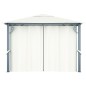 Pavillon mit Vorhängen 300 x 300 cm Creme Aluminium Pavillon mit Vorhängen 300 x 300 cm Creme Aluminium