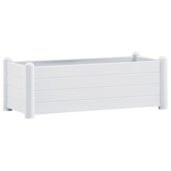vidaXL Garten-Hochbeet PP Weiß 100x43x35 cm