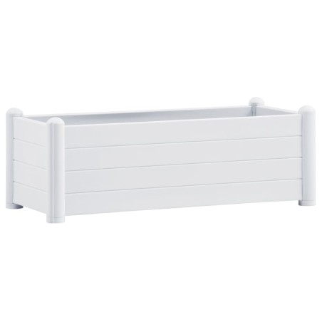 vidaXL Garten-Hochbeet PP Weiß 100x43x35 cm