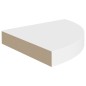 Eck-Schweberegale 4 Stk. Weiß 25x25x3,8 cm MDF Eck-Schweberegale 4 Stk. Weiß 25x25x3,8 cm MDF