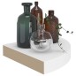 Eck-Schweberegale 4 Stk. Weiß 25x25x3,8 cm MDF Eck-Schweberegale 4 Stk. Weiß 25x25x3,8 cm MDF