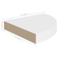 Eck-Schweberegale 4 Stk. Weiß 25x25x3,8 cm MDF Eck-Schweberegale 4 Stk. Weiß 25x25x3,8 cm MDF