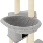 vidaXL Kratzbaum mit Sisal-Kratzsäulen Hellgrau 122 cm vidaXL Kratzbaum mit Sisal-Kratzsäulen Hellgrau 122 cm