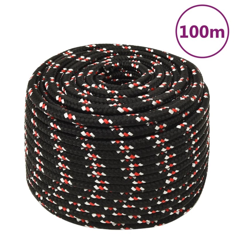 Bootsseil Schwarz 14 mm 100 m Polypropylen Bootsseil Schwarz 14 mm 100 m Polypropylen