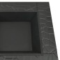 Garten Feuerstelle mit Schürhaken 81x81x47 cm XXL Stahl Garten Feuerstelle mit Schürhaken 81x81x47 cm XXL Stahl