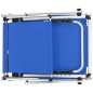 Klappliege mit Sonnenschutz Aluminium und Textiline Blau Klappliege mit Sonnenschutz Aluminium und Textiline Blau