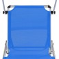 Klappliege mit Sonnenschutz Aluminium und Textiline Blau Klappliege mit Sonnenschutz Aluminium und Textiline Blau
