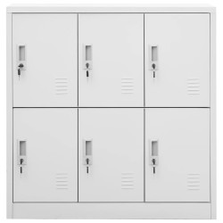 Schließfachschrank Hellgrau 90x45x92,5 cm Stahl