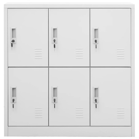 Schließfachschrank Hellgrau 90x45x92,5 cm Stahl