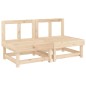 Mittelsofas mit Kissen 2 Stk. Massivholz Kiefer Mittelsofas mit Kissen 2 Stk. Massivholz Kiefer