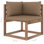 5-tlg. Garten-Lounge-Set aus Paletten mit Kissen Kiefernholz 5-tlg. Garten-Lounge-Set aus Paletten mit Kissen Kiefernholz