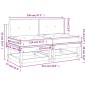 Mittelsofas mit Kissen 2 Stk. Massivholz Kiefer Mittelsofas mit Kissen 2 Stk. Massivholz Kiefer