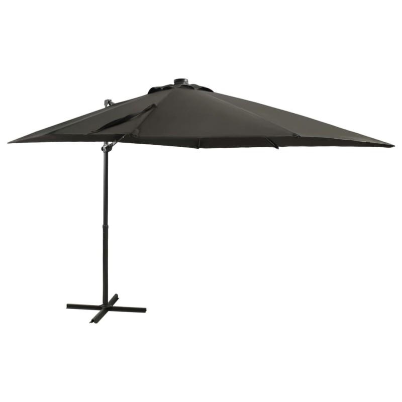 Ampelschirm mit Mast und LED-Beleuchtung Anthrazit 250 cm Ampelschirm mit Mast und LED-Beleuchtung Anthrazit 250 cm