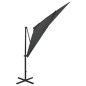 Ampelschirm mit Mast und LED-Beleuchtung Anthrazit 250 cm Ampelschirm mit Mast und LED-Beleuchtung Anthrazit 250 cm