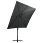Ampelschirm mit Mast und LED-Beleuchtung Anthrazit 250 cm Ampelschirm mit Mast und LED-Beleuchtung Anthrazit 250 cm