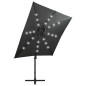 Ampelschirm mit Mast und LED-Beleuchtung Anthrazit 250 cm Ampelschirm mit Mast und LED-Beleuchtung Anthrazit 250 cm