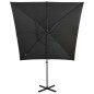 Ampelschirm mit Mast und LED-Beleuchtung Anthrazit 250 cm Ampelschirm mit Mast und LED-Beleuchtung Anthrazit 250 cm