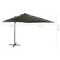 Ampelschirm mit Mast und LED-Beleuchtung Anthrazit 250 cm Ampelschirm mit Mast und LED-Beleuchtung Anthrazit 250 cm