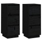 Sideboards 2 Stk. Schwarz 32x34x75 cm Massivholz Kiefer Sideboards 2 Stk. Schwarz 32x34x75 cm Massivholz Kiefer