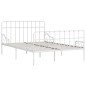 Bettgestell mit Lattenrost Weiß Metall 120×200 cm Bettgestell mit Lattenrost Weiß Metall 120×200 cm