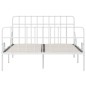 Bettgestell mit Lattenrost Weiß Metall 120×200 cm Bettgestell mit Lattenrost Weiß Metall 120×200 cm