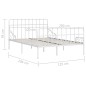 Bettgestell mit Lattenrost Weiß Metall 120×200 cm Bettgestell mit Lattenrost Weiß Metall 120×200 cm