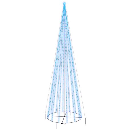 vidaXL Weihnachtsbaum Kegelform Blau 1134 LEDs 230x800 cm
