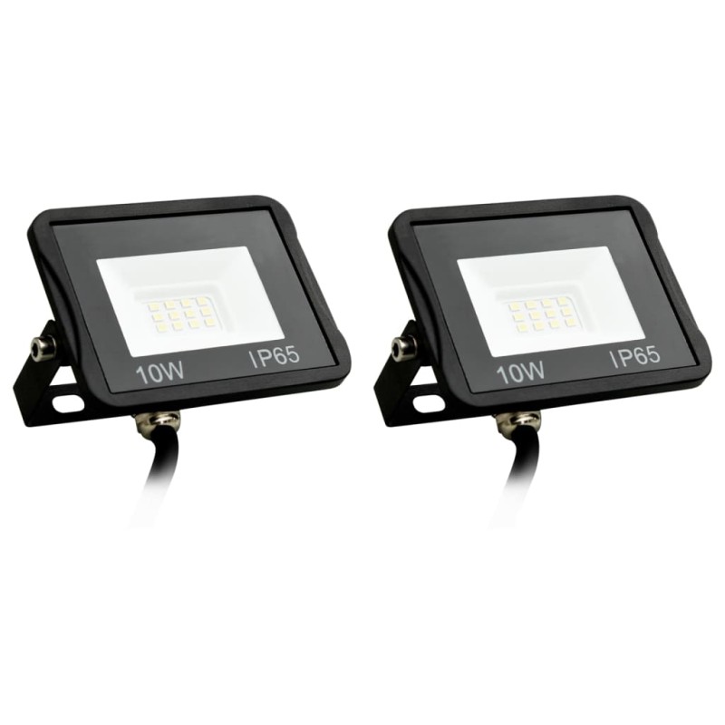 vidaXL LED-Fluter 2 Stk. 10W Kaltweiß vidaXL LED-Fluter 2 Stk. 10W Kaltweiß