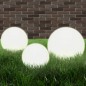 LED-Gartenleuchten-Set 3-tlg. Kugelförmig 20/30/40 cm PMMA LED-Gartenleuchten-Set 3-tlg. Kugelförmig 20/30/40 cm PMMA