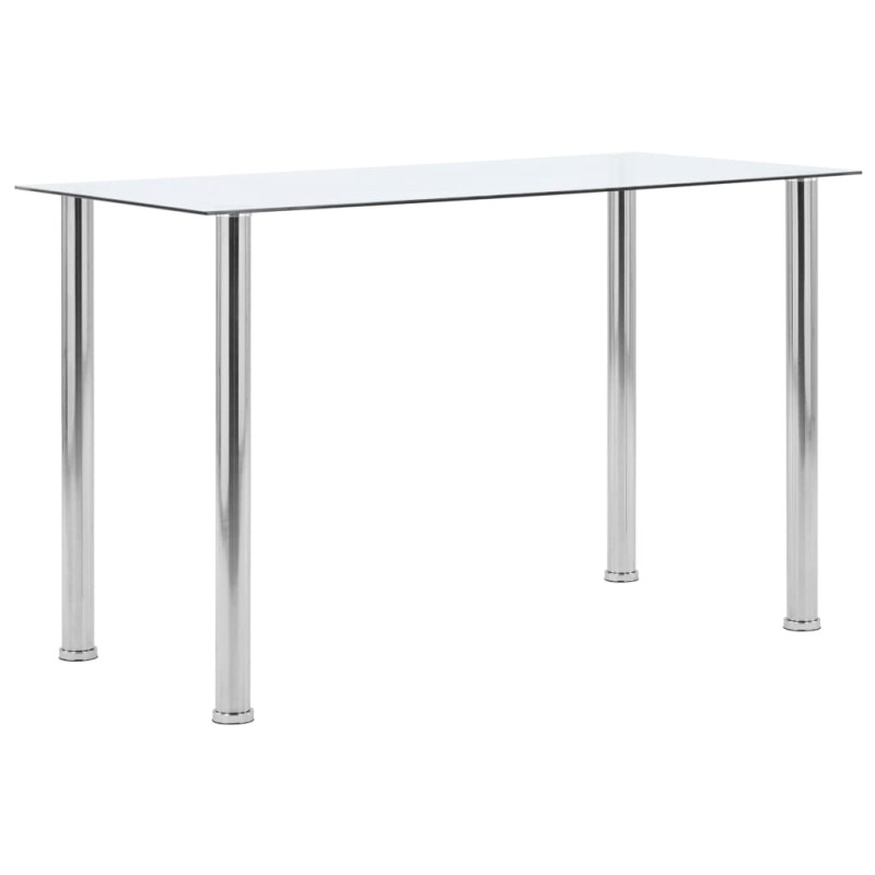 Esstisch Transparent 120 x 60 x 75 cm Hartglas Esstisch Transparent 120 x 60 x 75 cm Hartglas