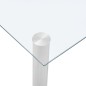 Esstisch Transparent 120 x 60 x 75 cm Hartglas Esstisch Transparent 120 x 60 x 75 cm Hartglas