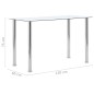 Esstisch Transparent 120 x 60 x 75 cm Hartglas Esstisch Transparent 120 x 60 x 75 cm Hartglas