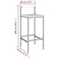vidaXL Barhocker 4 Stk. Grau Poly Rattan und Massivholz Akazie vidaXL Barhocker 4 Stk. Grau Poly Rattan und Massivholz Akazie