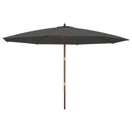 vidaXL Sonnenschirm mit Holzmast Anthrazit 400x273 cm