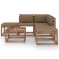 6-tlg. Garten-Lounge-Set mit Taupe Kissen 6-tlg. Garten-Lounge-Set mit Taupe Kissen