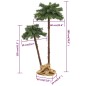 Künstliche Doppel-Palme mit LEDs 105 cm & 180 cm Künstliche Doppel-Palme mit LEDs 105 cm & 180 cm