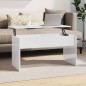 Couchtisch Hochglanz-Weiß 102x50,5x52,5 cm Holzwerkstoff Couchtisch Hochglanz-Weiß 102x50,5x52,5 cm Holzwerkstoff