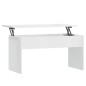 Couchtisch Hochglanz-Weiß 102x50,5x52,5 cm Holzwerkstoff Couchtisch Hochglanz-Weiß 102x50,5x52,5 cm Holzwerkstoff